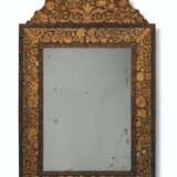 A WILLIAM & MARY WALNUT AND FRUITWOOD MARQUETRY WALL MIRROR - photo 1