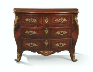 A GEORGE III GILT-BRASS MOUNTED KINGWOOD AND INDIAN ROSEWOOD COMMODE