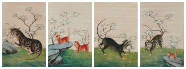 TEN CHINESE RICE PAPER PAINTINGS