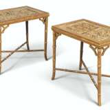 A PAIR OF PAINTED AND PARCEL-GILT LOW TABLES - photo 1