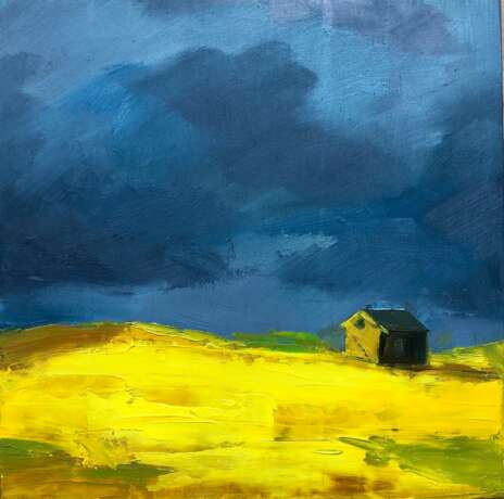 Painting “Before the storm”, Board, Oil paint, Contemporary art, Landscape painting, Russia, 2020 - photo 1