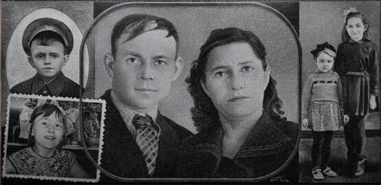 Семейная фотография. Granit Gravur Realismus Porträt Russland 2021 - Foto 1