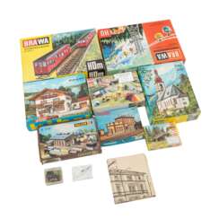 BRAWA / KIBRI 8-piece bundle of cable cars and kits for the H0 layout,