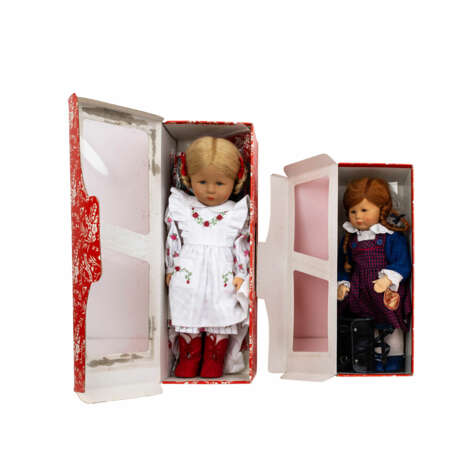 KÄTHE KRUSE zwei Puppenmädchen, 1990er Jahre, - Foto 1