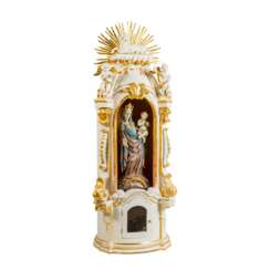 BILDSCHNITZER 18./19. Jahrhundert, Barocker Reliquienschrein mit Madonna,