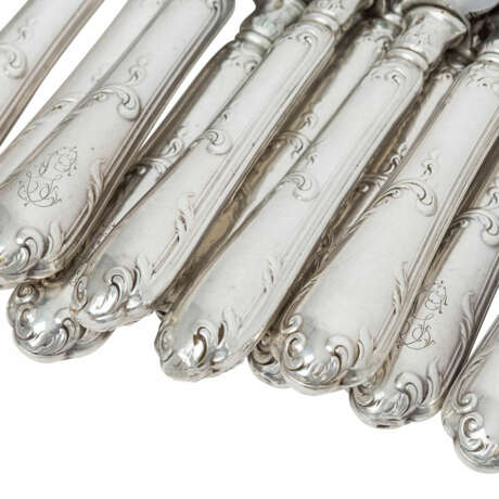 BELGIEN Silberbesteck für min. 12 Personen mit Rocailledekor, 20. Jahrhundert - фото 5