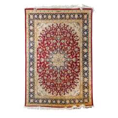 Orientteppich aus Seide. GHOM/IRAN, 20. Jahrhundert, 150x100 cm