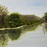 OIL LANDSCAPE CHAMOMILES RIVER FLOWERS "Масло" Oil paint Realism Russia 2021 - photo 3