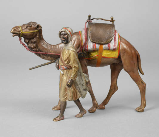 Wiener Bronze Araber mit Kamel - Foto 1