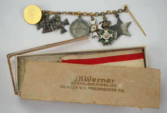 Preussen: Miniaturenkette eines Offiziers der osmanischen Front mit 6 Auszeichnungen. - Foto 3
