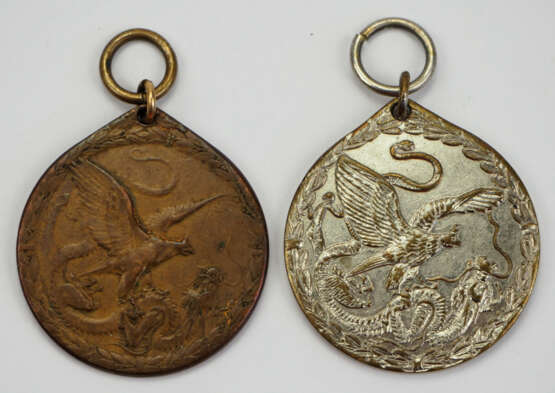 Deutsches Reich: China-Denkmünze, Bronze und Silber. - photo 1