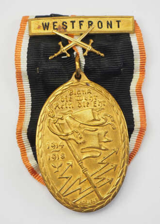 Kriegerverein: Reichskriegerbund Kyffhäuser Medaille, mit Gefechtsspange WESTFRONT. - фото 1