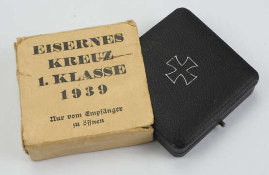 Eisernes Kreuz, 1939, 1. Klasse, Etui und Überkarton - Rudolf Wächtler & Lange. - фото 1