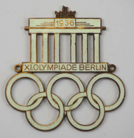 XI. Olympiade Berlin 1936 - Autoplakette. - фото 1