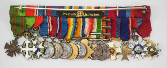 Großbritannien: Große Miniaturenschnalle eines langgedienten Offiziers mit 15 Auszeichnungen. - photo 3