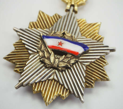 Jugoslawien: Orden der jugoslawischen Fahne, 1. Modell (1954-1963), Komtur Dekoration. - photo 2