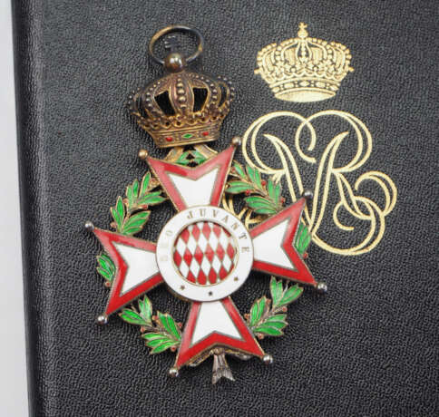 Monaco: Orden des heiligen Karl, 3. Modell (seit 1863), Großkreuz Satz, im Etui. - Foto 3