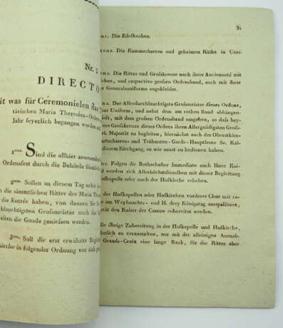 Österreich: Statuten des löblichen militärischen Maria Theresien-Ordens - 1811. - Foto 2