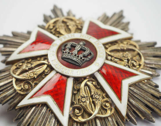 Rumänien: Orden der Krone von Rumänien, 1. Modell (1881-1932), Großkreuz Stern. - Foto 3