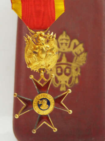 Vatikan: Orden des hl. Gregors des Großen, Militärische Abteilung, Ritter Kreuz, im Etui. - Foto 1