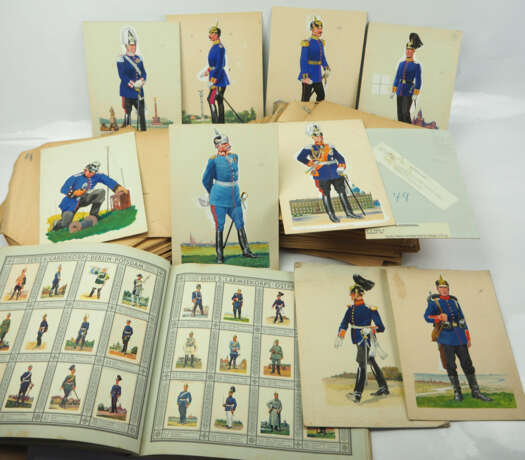 Carl Hachez: Uniformen der Alten Armee - Original Aquarelle für das Waldorf-Astoria Zigarettenbilder-Album. - photo 1