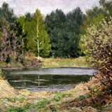 Ива у озера Сухинин Афанасий Евстафьевич Paper Oil 20th Century Realism Landscape painting Russia 2004 - photo 1