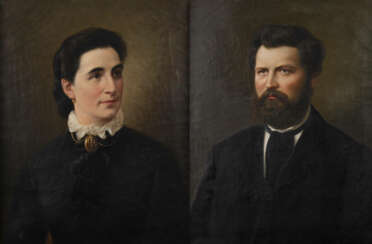 Portraitpendants eines Ehepaars