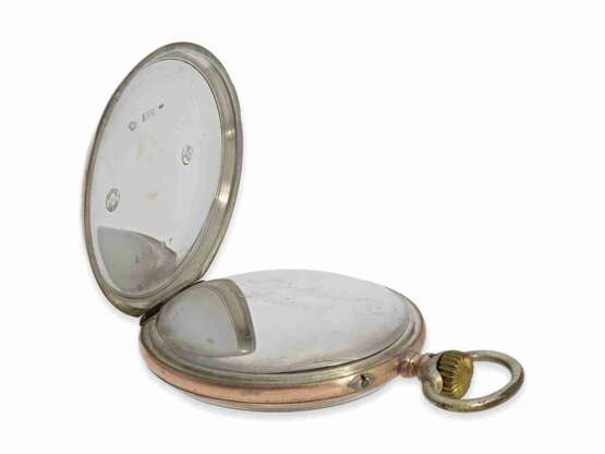 Taschenuhr: feine, silberne Herrentaschenuhr von IWC mit hochwertiger Verkaufsbox - photo 6