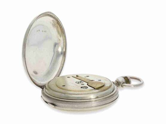 Taschenuhr: äußerst ungewöhnliche amerikanische Savonnette mit speziellem Aufzug nach Patent von 1852, Ankerchronometer No.38731 - photo 5
