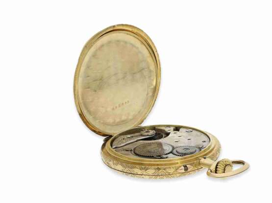Taschenuhr: äußerst seltenes Exemplar einer "Roskopf Patent" in 18K Gold, ca. 1900 - photo 4