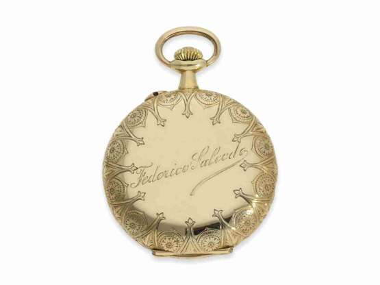 Taschenuhr: äußerst seltenes Exemplar einer "Roskopf Patent" in 18K Gold, ca. 1900 - photo 6