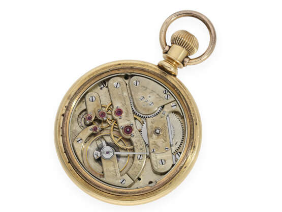 Taschenuhr: schweres, außergewöhnliches Ankerchronometer, Ulysse Grandjean Lac-de-Joux, gefertigt für Giles Brothers Chicago, ca.1870 - Foto 2