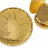 Taschenuhr: seltene Münzuhr in 18K Gold, Marke Benrus, 50er-Jahre - Foto 5