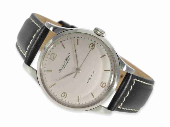 Armbanduhr: attraktive, große IWC Automatic mit Zentralsekunde, Schaffhausen ca.1962 - Foto 1