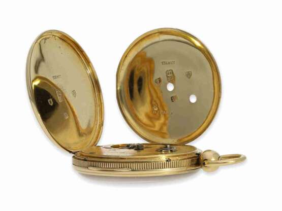Taschenuhr: große, technisch interessante goldene Taschenuhr mit früher Massey-Hemmung, Litherland Davies Co., Liverpool, No.11945, HM1826 - фото 4