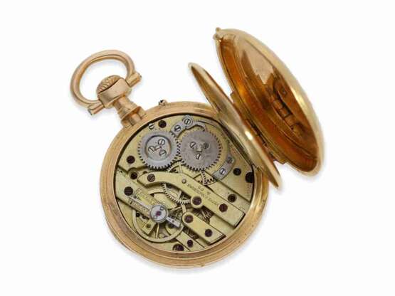 Taschenuhr: Miniatur Louis XV- Gold/Emaille-Damenuhr, Vacheron & Cie. No.132706, ca.1890 - Foto 3