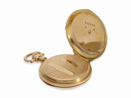 Taschenuhr: Miniatur Louis XV- Gold/Emaille-Damenuhr, Vacheron & Cie. No.132706, ca.1890 - Foto 5
