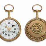 Taschenuhr: exquisite, sehr seltene Louis XV Damenuhr, königlicher Uhrmacher L'Epine, ca.1780 - Foto 1