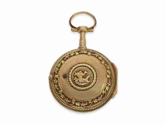 Taschenuhr: exquisite, sehr seltene Louis XV Damenuhr, königlicher Uhrmacher L'Epine, ca.1780 - Foto 4