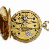 Taschenuhr: sehr feine Gold/Emaille-Lepine mit besonderer Emailliertechnik, Aubert & Capt Geneve No.7738, ca.1830 - Foto 3