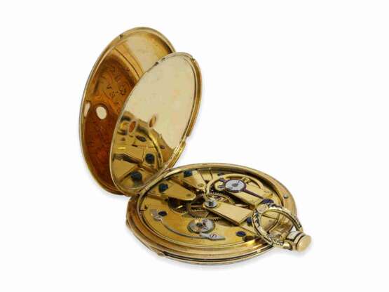 Taschenuhr: sehr feine Gold/Emaille-Lepine mit besonderer Emailliertechnik, Aubert & Capt Geneve No.7738, ca.1830 - фото 4
