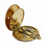 Taschenuhr: sehr feine Gold/Emaille-Lepine mit besonderer Emailliertechnik, Aubert & Capt Geneve No.7738, ca.1830 - Foto 4