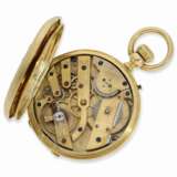 Taschenuhr: prächtige Gold/Emaille-Savonnette mit Diamantbesatz, gefertigt für den indischen Markt, No.6395, Genf um 1855 - фото 4