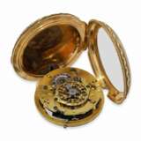 Taschenuhr: feinste, frühe 4-Farben Zylinderuhr mit Repetition, 20K Gold, Frankreich 1774-1780, nahezu ungetragen - фото 2
