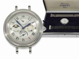 Armbanduhr: Genfer Chronometer "Forget" Ref. H001 mit sämtlichen Papieren inklusive Chronometerzertifikat und Originalbox von 1993