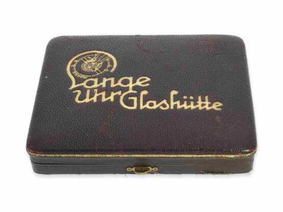 Taschenuhr: seltene A. Lange & Söhne Goldsavonnette aus der Zeit des Art déco mit Originalbox, No. 53764 - photo 9