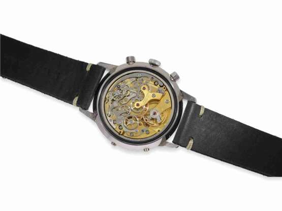 Armbanduhr: seltener großer Stahl-Chronograph, Wakmann "triple-date", 60er-Jahre - Foto 2