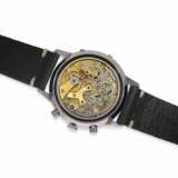 Armbanduhr: seltener großer Stahl-Chronograph, Wakmann "triple-date", 60er-Jahre - Foto 4