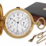 Taschenuhr: hochwertiger Longines Pulsometer-Chronograph "Cronografo Contador" mit Kette und Originalschatulle, geliefert nach Buenos Aires 1923 - Foto 1