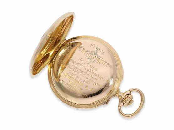 Taschenuhr: Genfer Observatoriums-Chronometer 1. Qualität mit Chronograph "Compteur de Minutes", Guillemin & Cie Geneve No.4232, ca.1900 - Foto 1